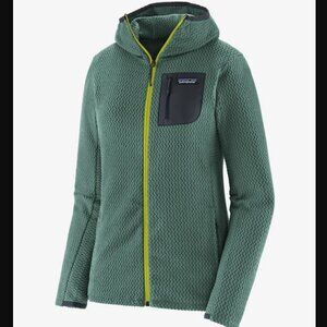 Patagonia R1 Air full-zip zig-zag fleece hoodie - Regen green